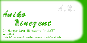 aniko minczent business card